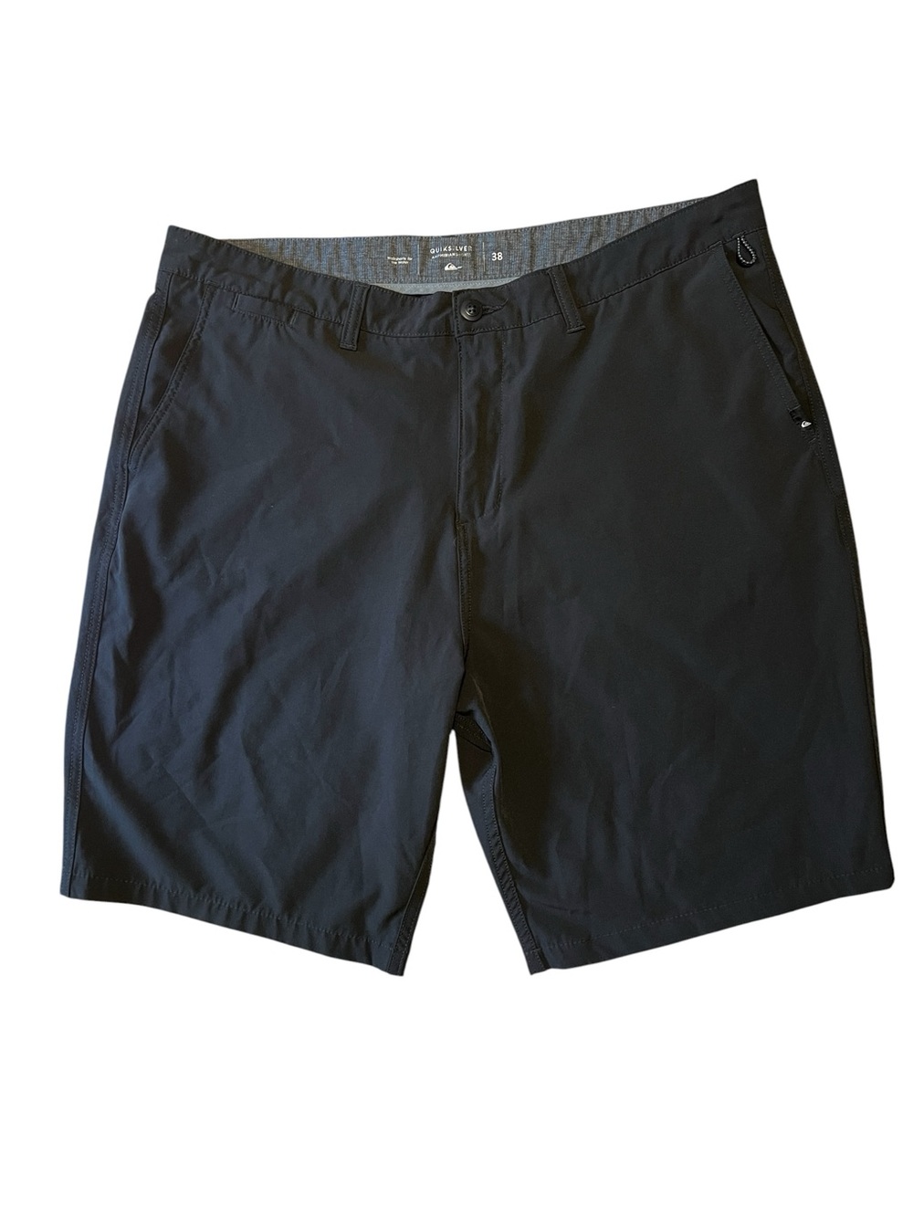 Quiksilver Men's Black Flat Front Amphibian Active Shorts 38”